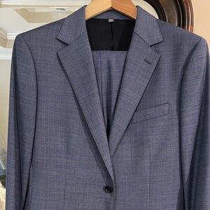 Bonobos Jetsetter stretch wool suit, slim, blue windowpane